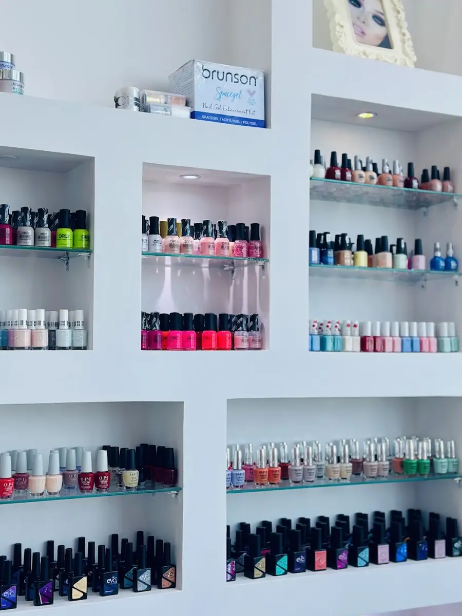 Wall of nail polish colours
